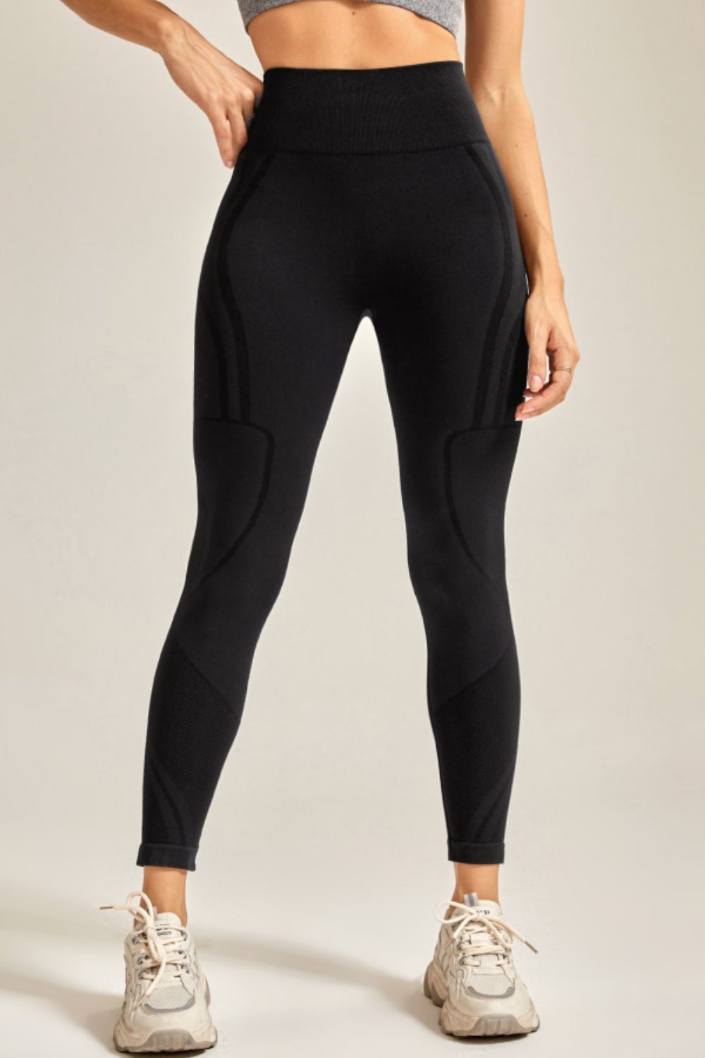 Leggings largos azul marino Power Sculpt