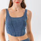 Keeping It Casual Denim Yoga Top