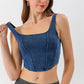 Keeping It Casual Denim Yoga Top