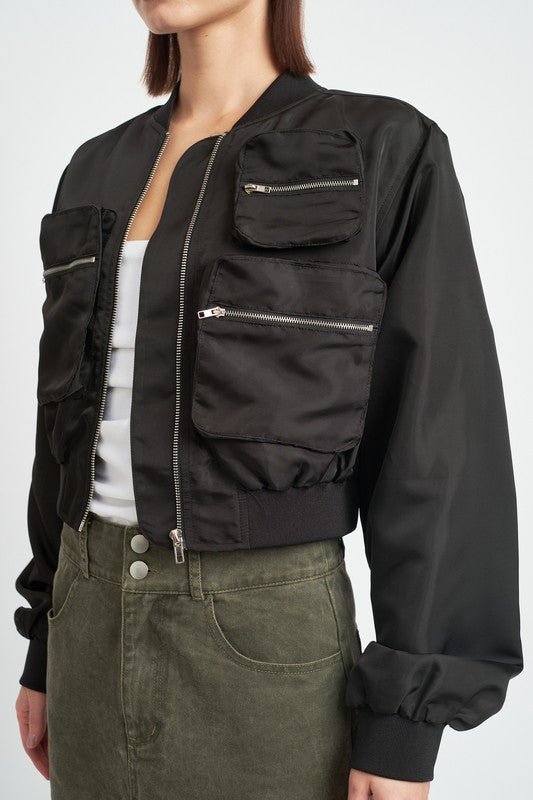 New Aged CROPPED BOMBER JACKET