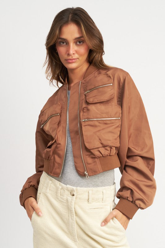 New Aged CROPPED BOMBER JACKET