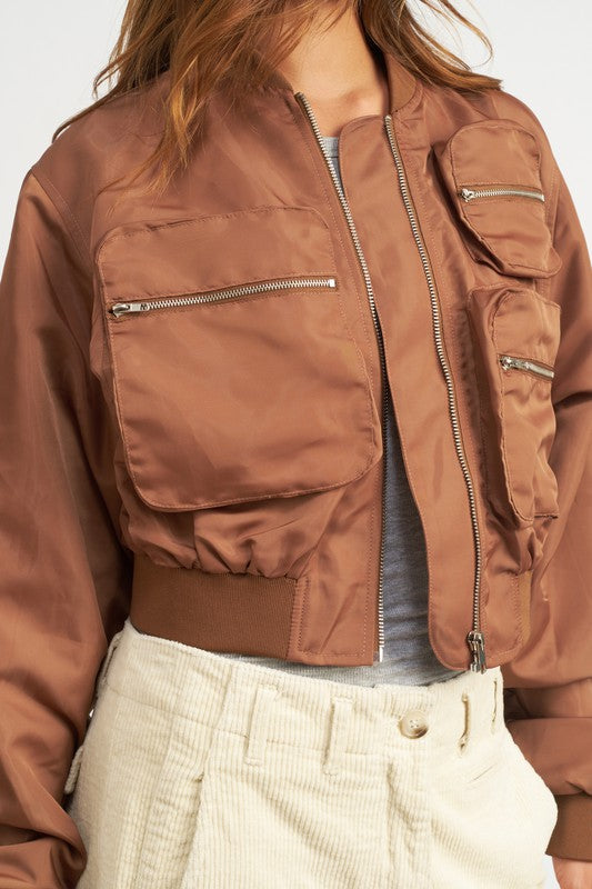 New Aged CROPPED BOMBER JACKET