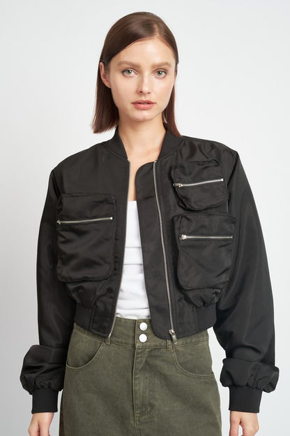 New Aged CROPPED BOMBER JACKET