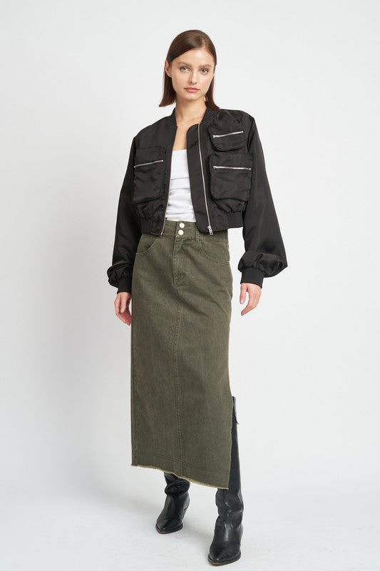 New Aged CROPPED BOMBER JACKET