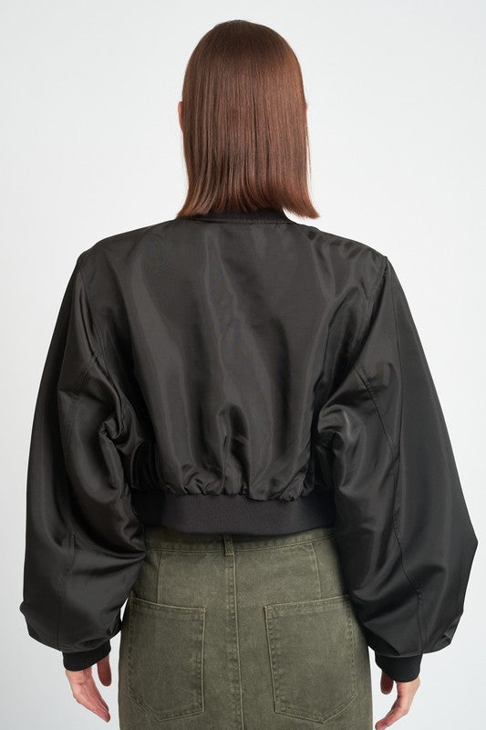 New Aged CROPPED BOMBER JACKET