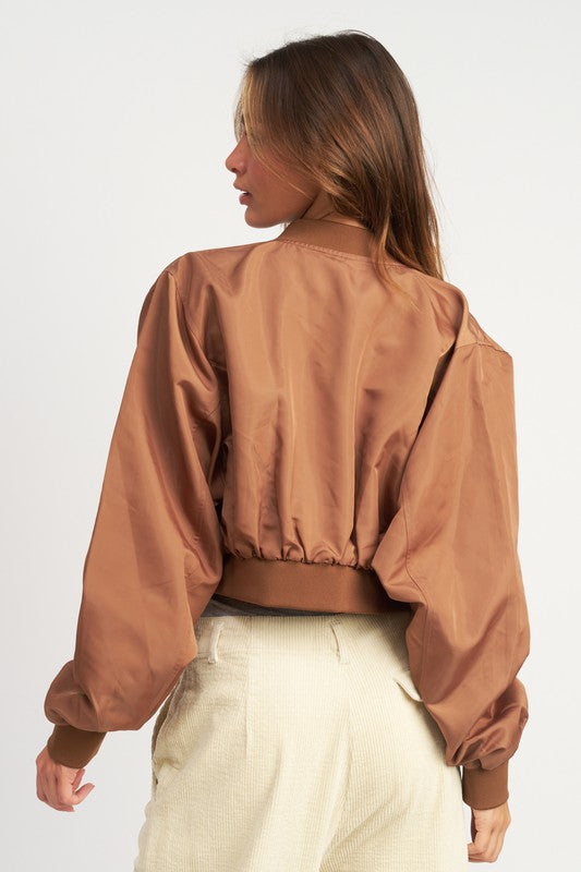 New Aged CROPPED BOMBER JACKET