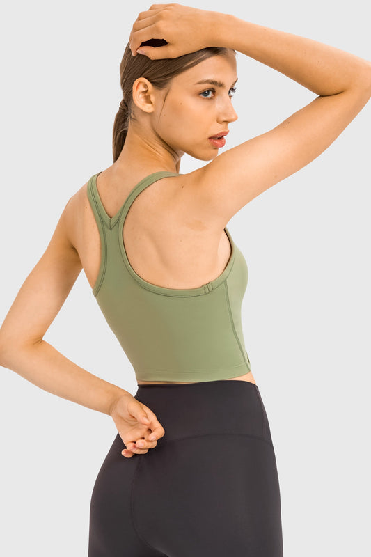 The Sky's The Limit Racer Back Top- Matcha Green