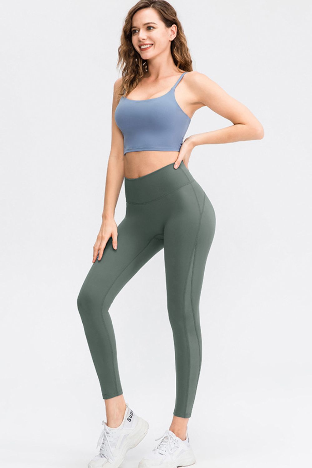 Evolve Essential High-Rise Wide Waistband Leggings - Deep Teal