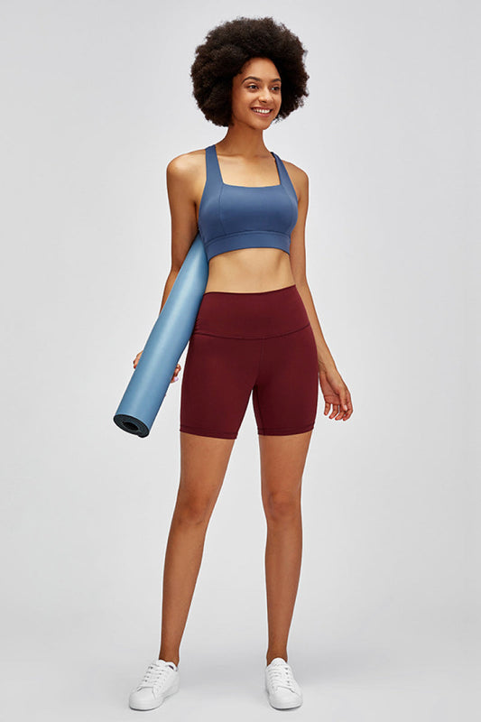 Novu Empower High Waist Short 5' - Wine