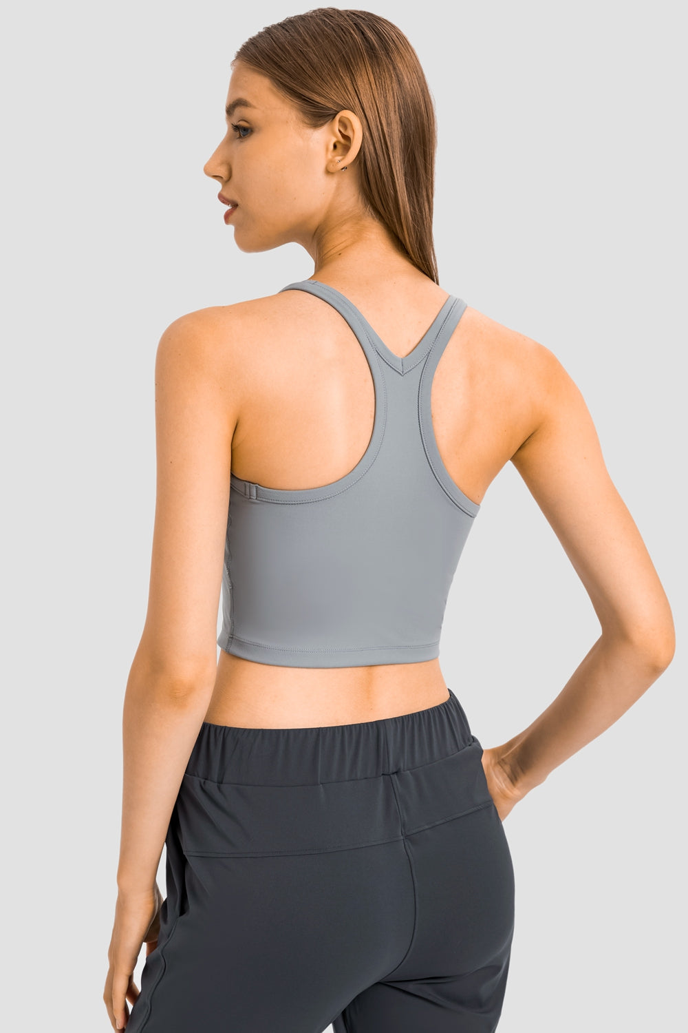 The Sky's The Limit Racer Back Top- MistyBlue