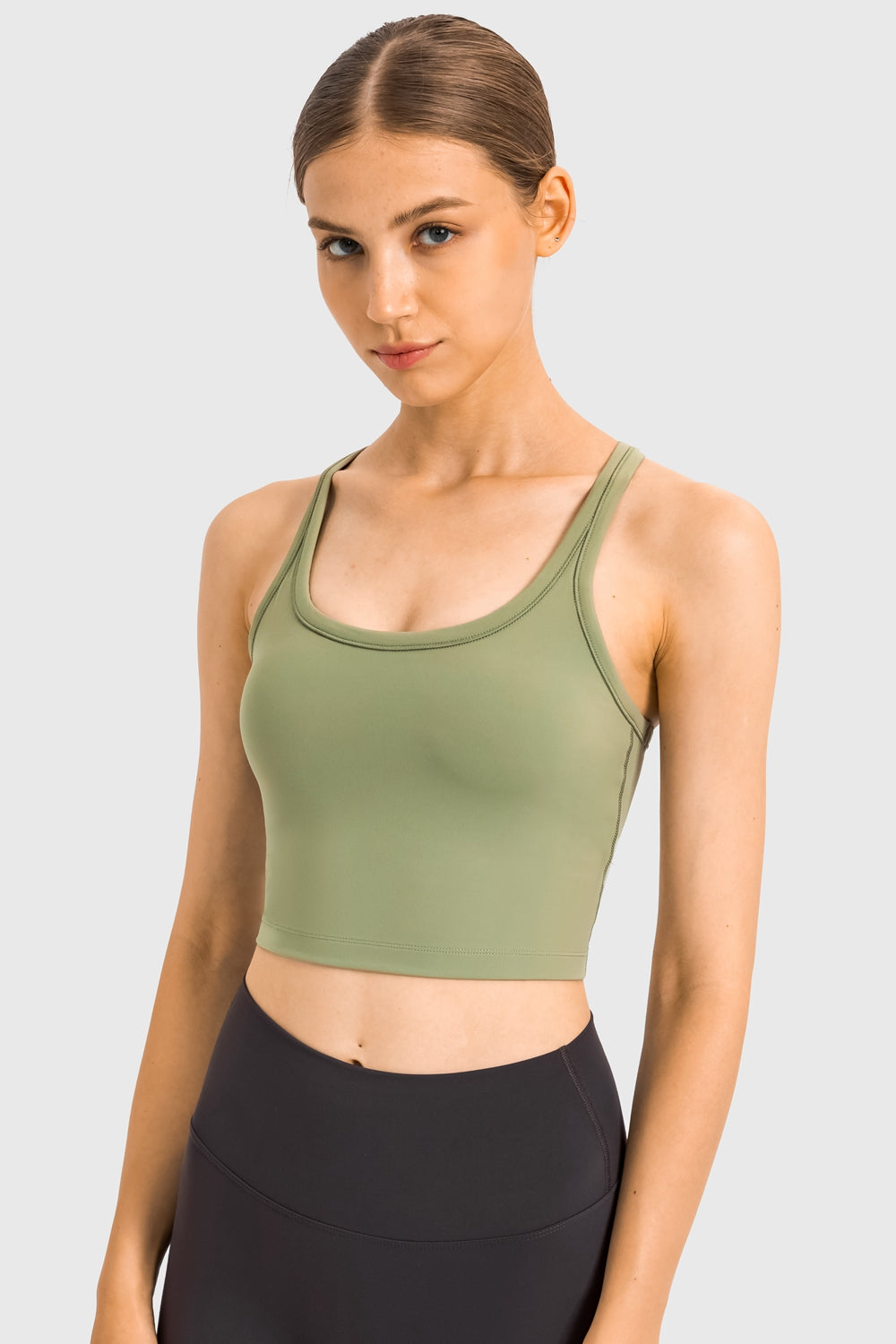 The Sky's The Limit Racer Back Top- Matcha Green