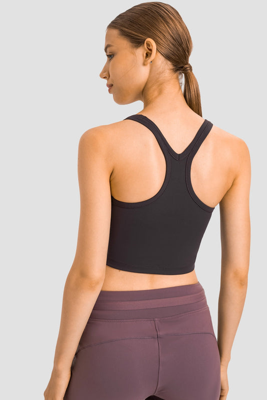 The Sky's The Limit Racer Back Top- Black