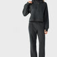 Elevate Lounge High-Rise Fleece Straight Leg Sweats - Biege