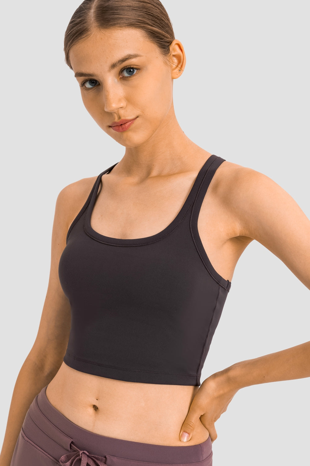 The Sky's The Limit Racer Back Top- Black