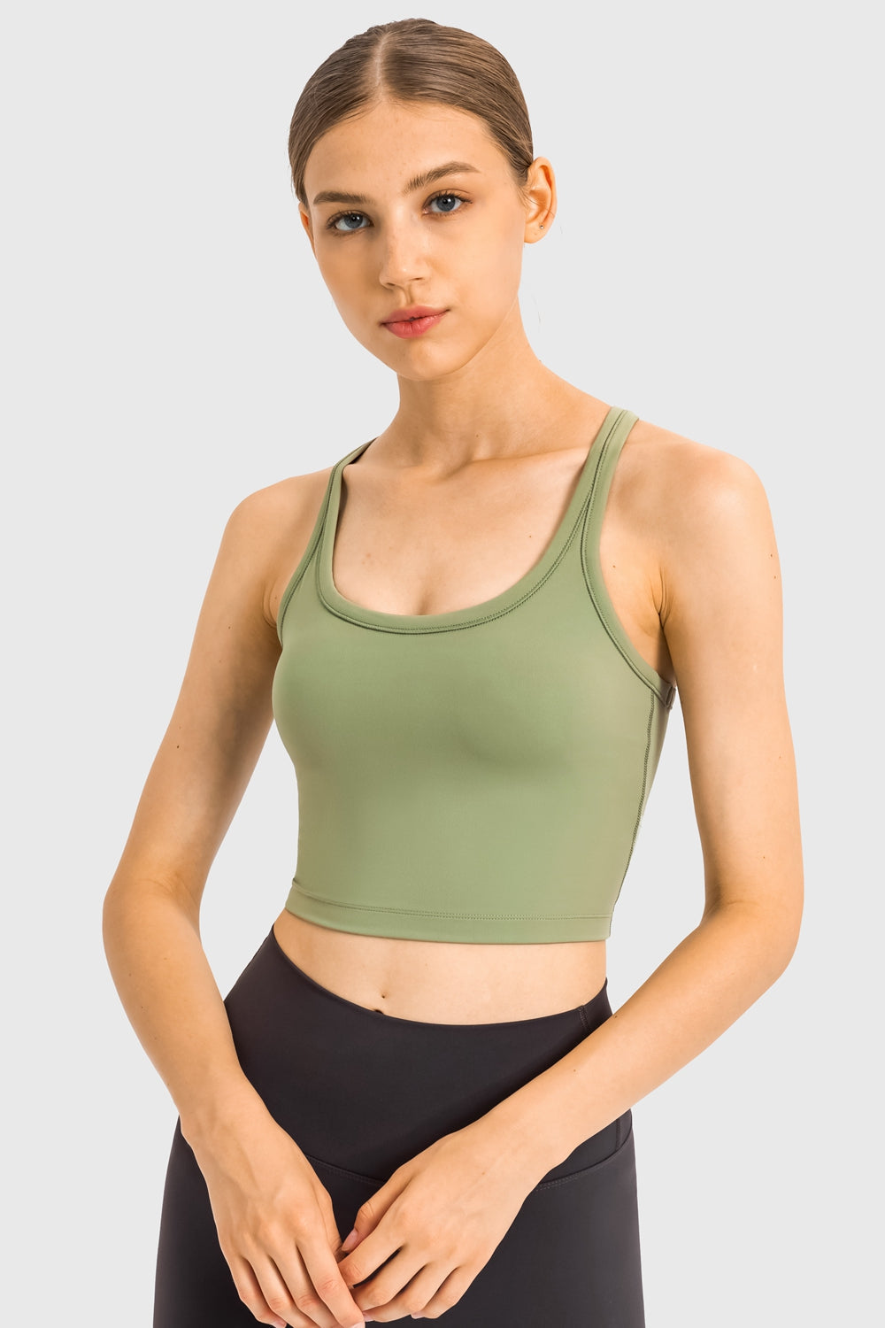 The Sky's The Limit Racer Back Top- Matcha Green