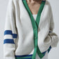 Vintage Charm Cotton-Blend Cardigan - Green