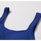 First Day Back Square Neck Active Tank- Klein Blue