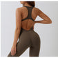 Slim Fitting Love My Future Self One Piece - Brown