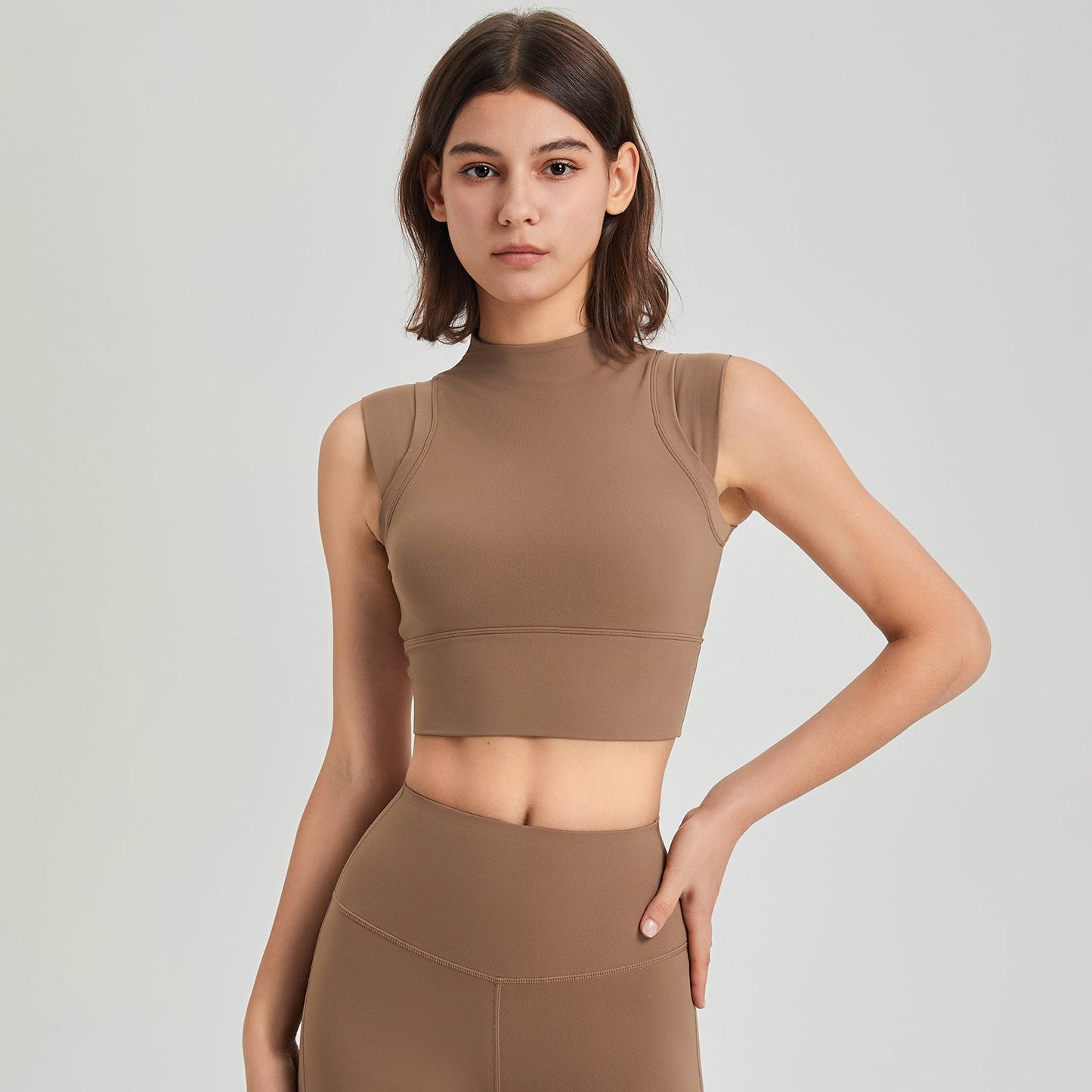 Empower Hour Mock Neck Crop