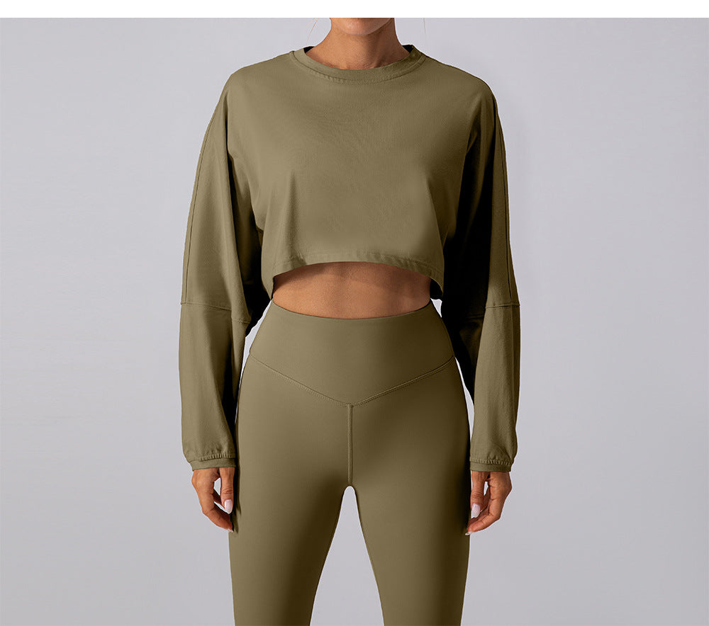 Horizon Crop Round Neck Sweatshirt