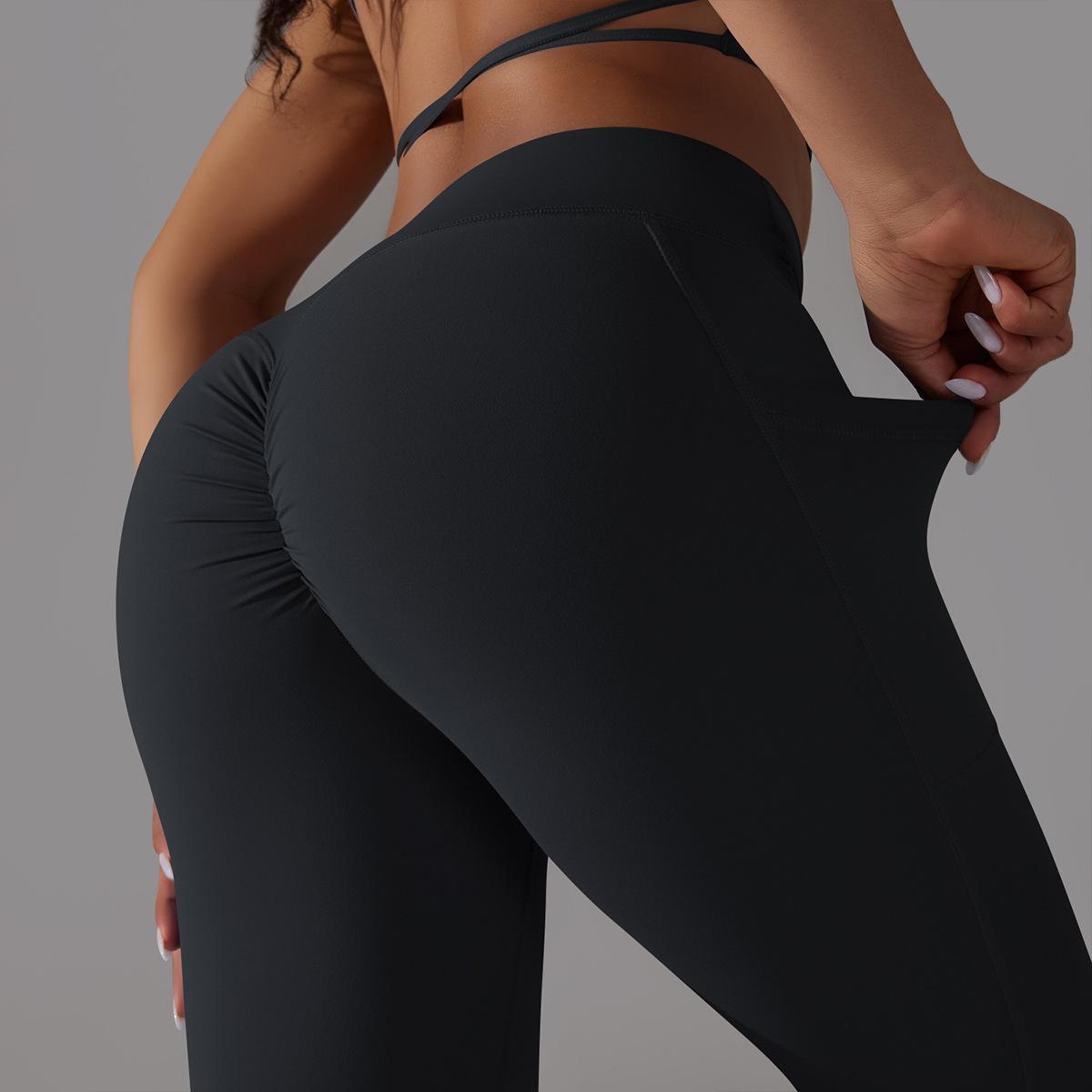 Nothing Else Matters Cross Waist Yoga Pants- Dark Blue