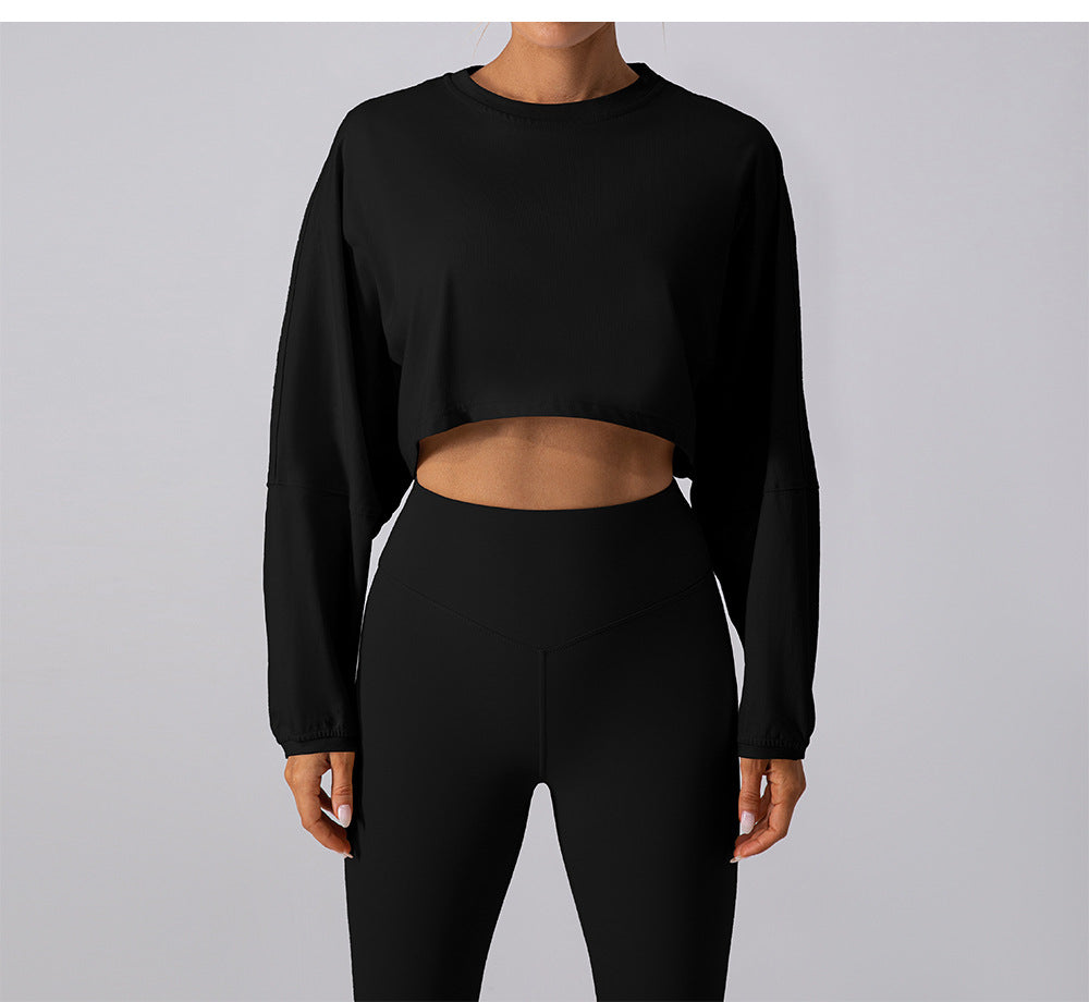 Horizon Crop Round Neck Sweatshirt