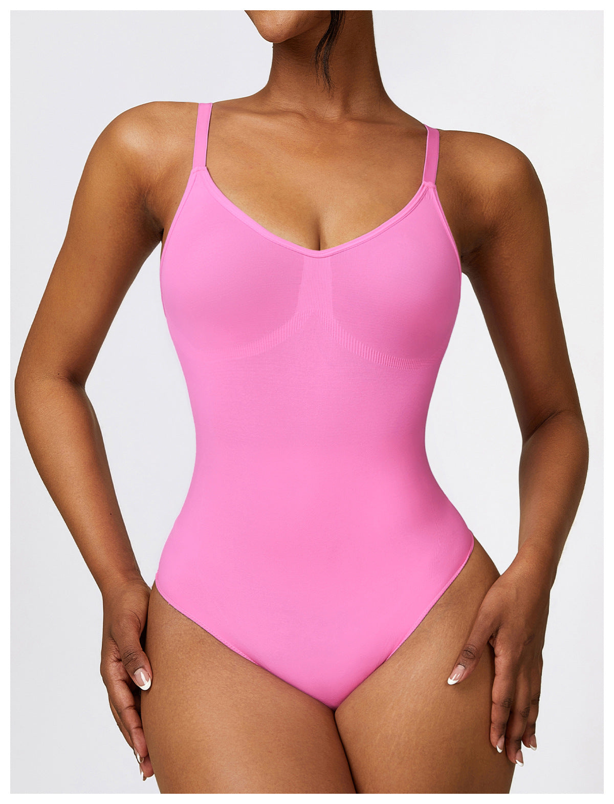 LustLife Ultra-Soft Novu Backless Body Suit - Rose Pink