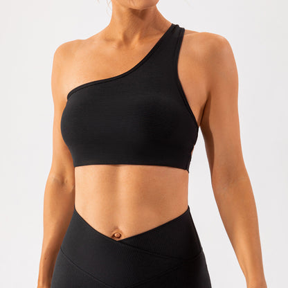 Asymmetrical Such A Shock Ribbed Sports Top