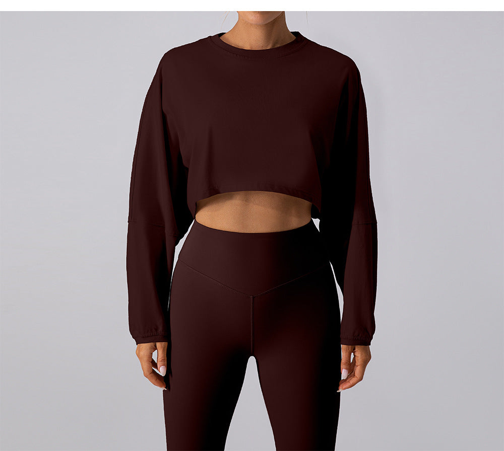 Horizon Crop Round Neck Sweatshirt