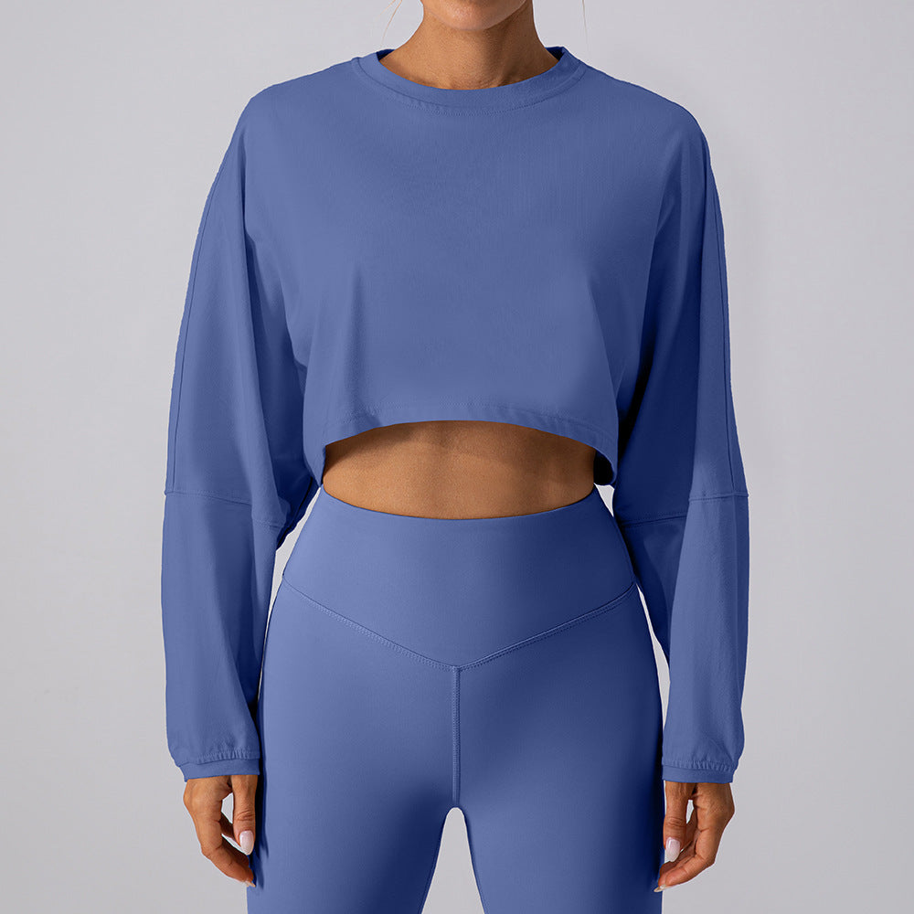 Horizon Crop Round Neck Sweatshirt