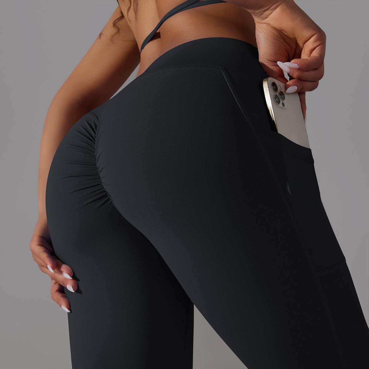 Nothing Else Matters Cross Waist Yoga Pants- Dark Blue