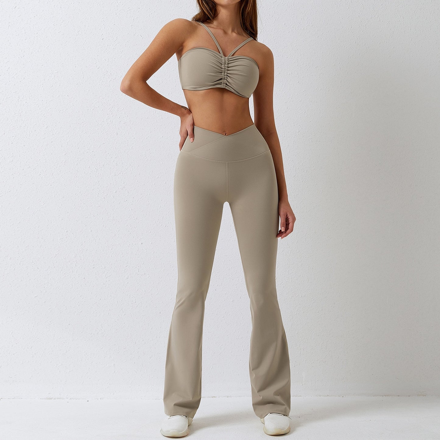 Feels Like Butter Raunched Two Piece Flared Legging Set