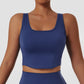 NovuAthletica Re-envisioned Hemmed Crop Top - Starry Blue