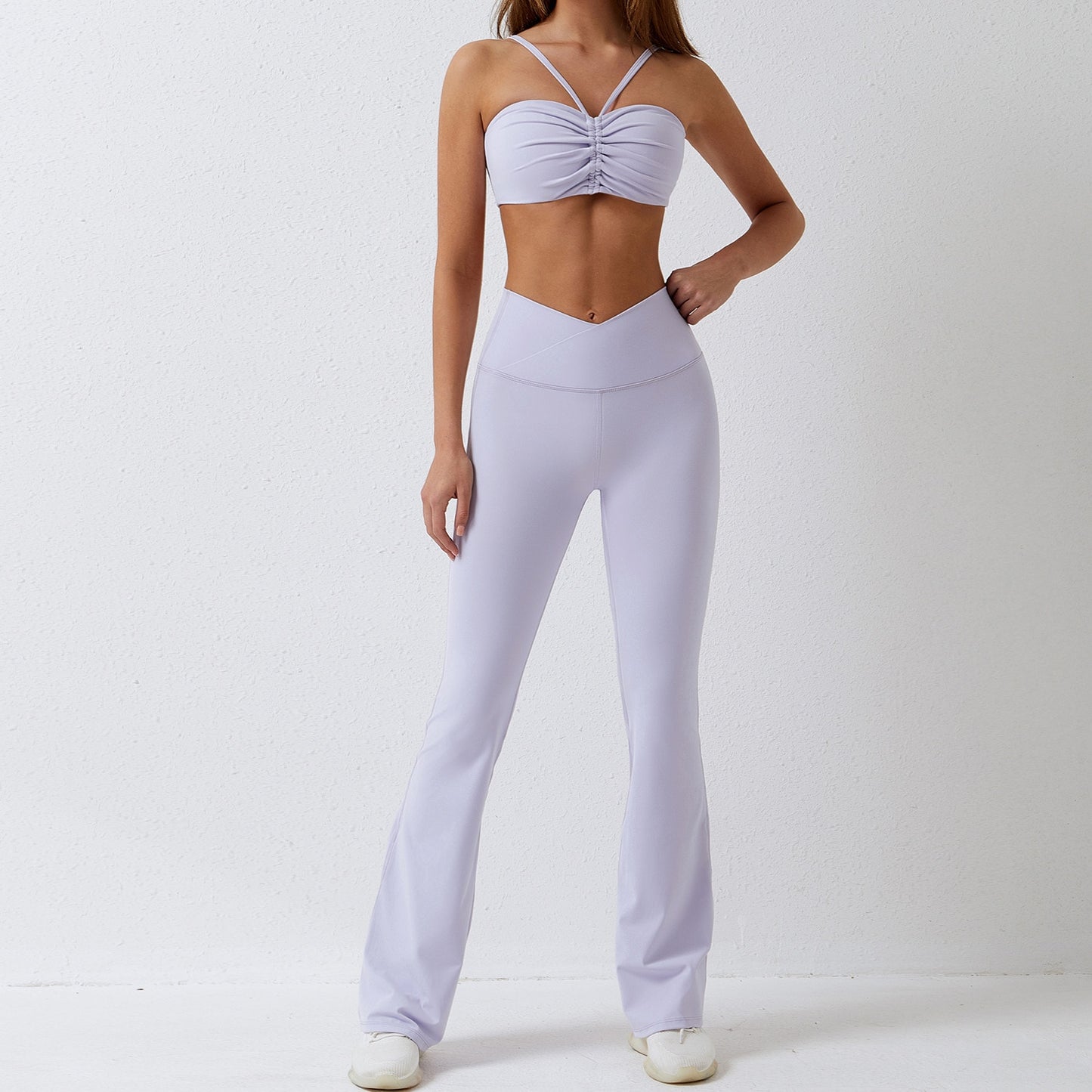 Feels Like Butter Raunched Two Piece Flared Legging Set