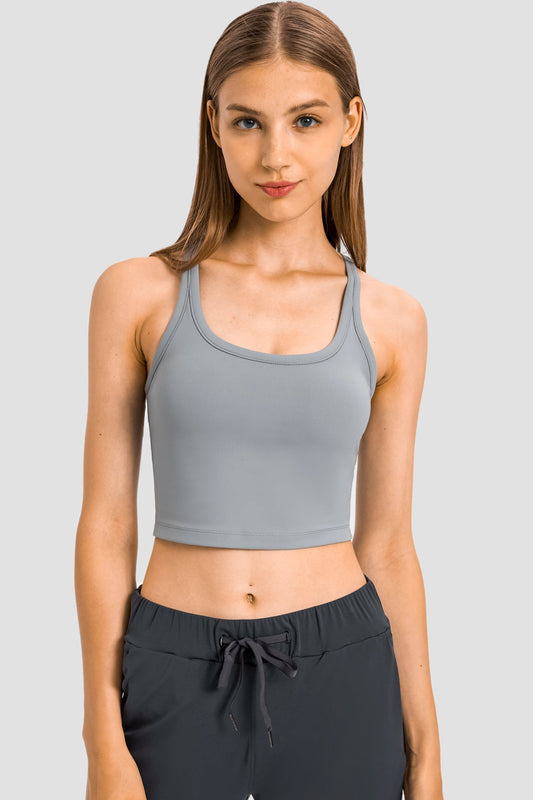 The Sky's The Limit Racer Back Top- MistyBlue