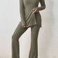 Cozy Ribbed Elegance Two-Piece Set