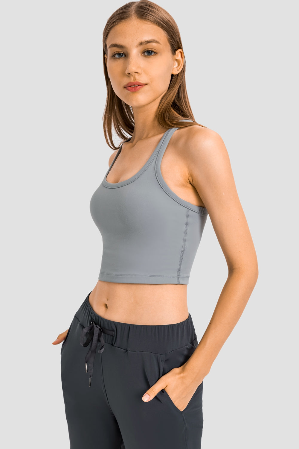 The Sky's The Limit Racer Back Top- Matcha Green