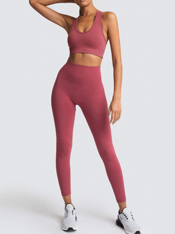 Practice Your Peach Knitted Two-Piece Set- Wine Red