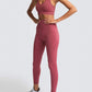 Practice Your Peach Knitted Two-Piece Set- Clear Blue