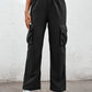 Elastic Waist Straight Leg Cargo Pants