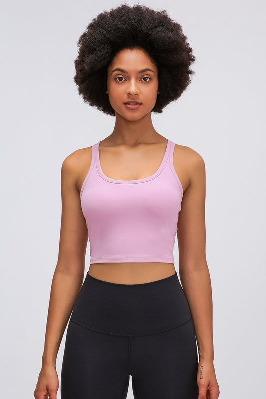 The Sky's The Limit Racer Back Top - Blush Pink