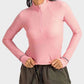 Mock Neck Half Zip Long Sleeve Sport Top