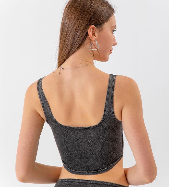 Keeping It Casual Denim Yoga Top