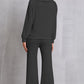 Half Zip Collared Neck Sweatshirt and Pants Set