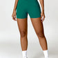 Twisted High Waist Active Shorts with Pockets