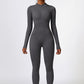 Half Zip Long Sleeve Active Jumpsuit