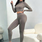 Mock Neck Top and Active Leggings Set