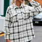 Plaid Dropped Shoulder Flannel Shirt