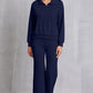 Half Zip Collared Neck Sweatshirt and Pants Set