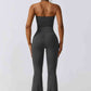 Halter Neck Flare Sport Jumpsuit